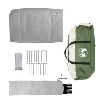 Produktbild för Tipi Tält med tak med lagring Grön 404 x 370 x 270 cm taffeta
