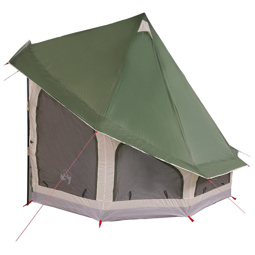 Produktbild för Tipi Tält med tak med lagring Grön 404 x 370 x 270 cm taffeta