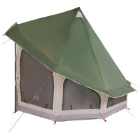 Produktbild för Tipi Tält med tak med lagring Grön 404 x 370 x 270 cm taffeta
