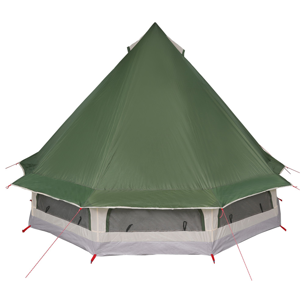 Produktbild för Tipi Tält med tak med lagring Grön 404 x 370 x 270 cm taffeta