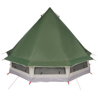 Produktbild för Tipi Tält med tak med lagring Grön 404 x 370 x 270 cm taffeta