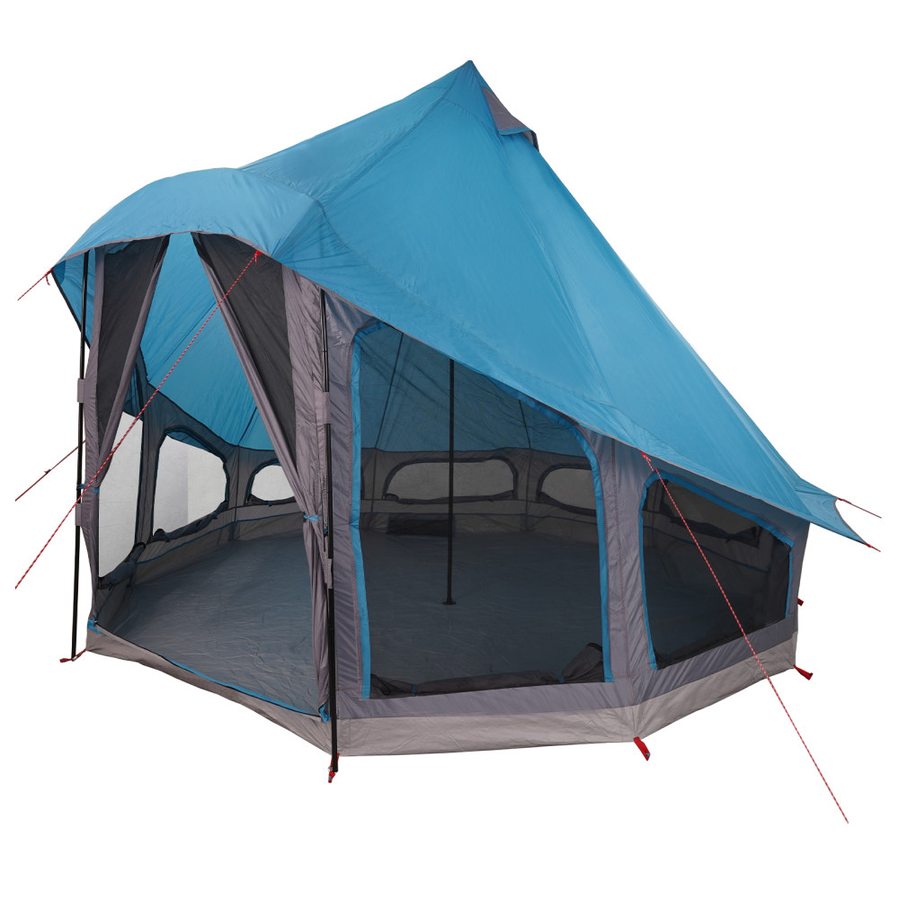 Produktbild för Tipi Tält med tak med lagring Blå 404 x 370 x 270 cm taffeta