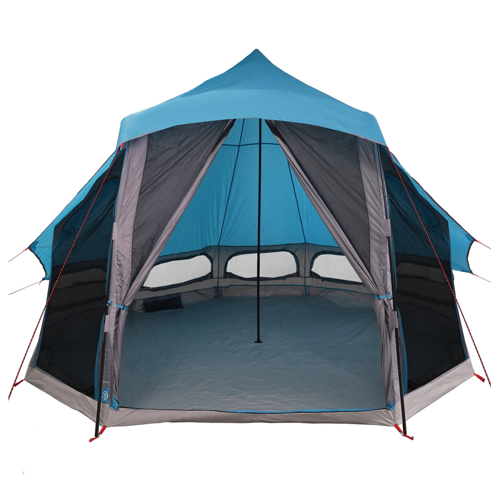 Produktbild för Tipi Tält med tak med lagring Blå 404 x 370 x 270 cm taffeta