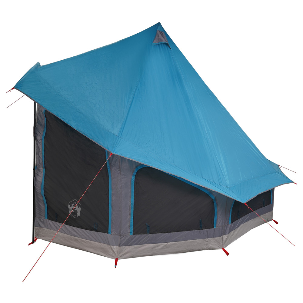 Produktbild för Tipi Tält med tak med lagring Blå 404 x 370 x 270 cm taffeta