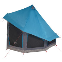 Produktbild för Tipi Tält med tak med lagring Blå 404 x 370 x 270 cm taffeta
