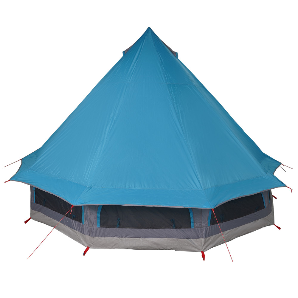 Produktbild för Tipi Tält med tak med lagring Blå 404 x 370 x 270 cm taffeta
