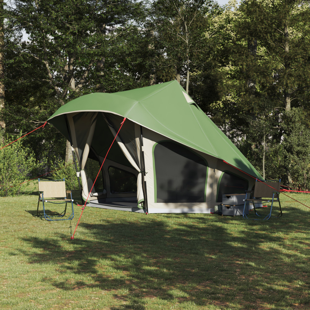 Produktbild för Tipi Tält med tak med lagring Grön 508 x 470 x 300 cm taffeta