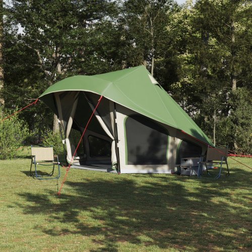 vidaXL Tipi Tält med tak med lagring Grön 508 x 470 x 300 cm taffeta