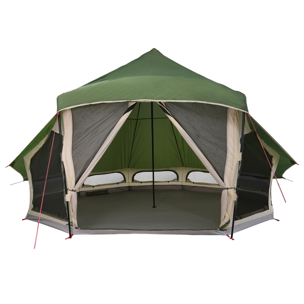 Produktbild för Tipi Tält med tak med lagring Grön 508 x 470 x 300 cm taffeta