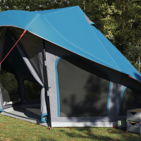 Produktbild för Tipi Tält med tak med lagring Blå 508 x 470 x 300 cm taffeta