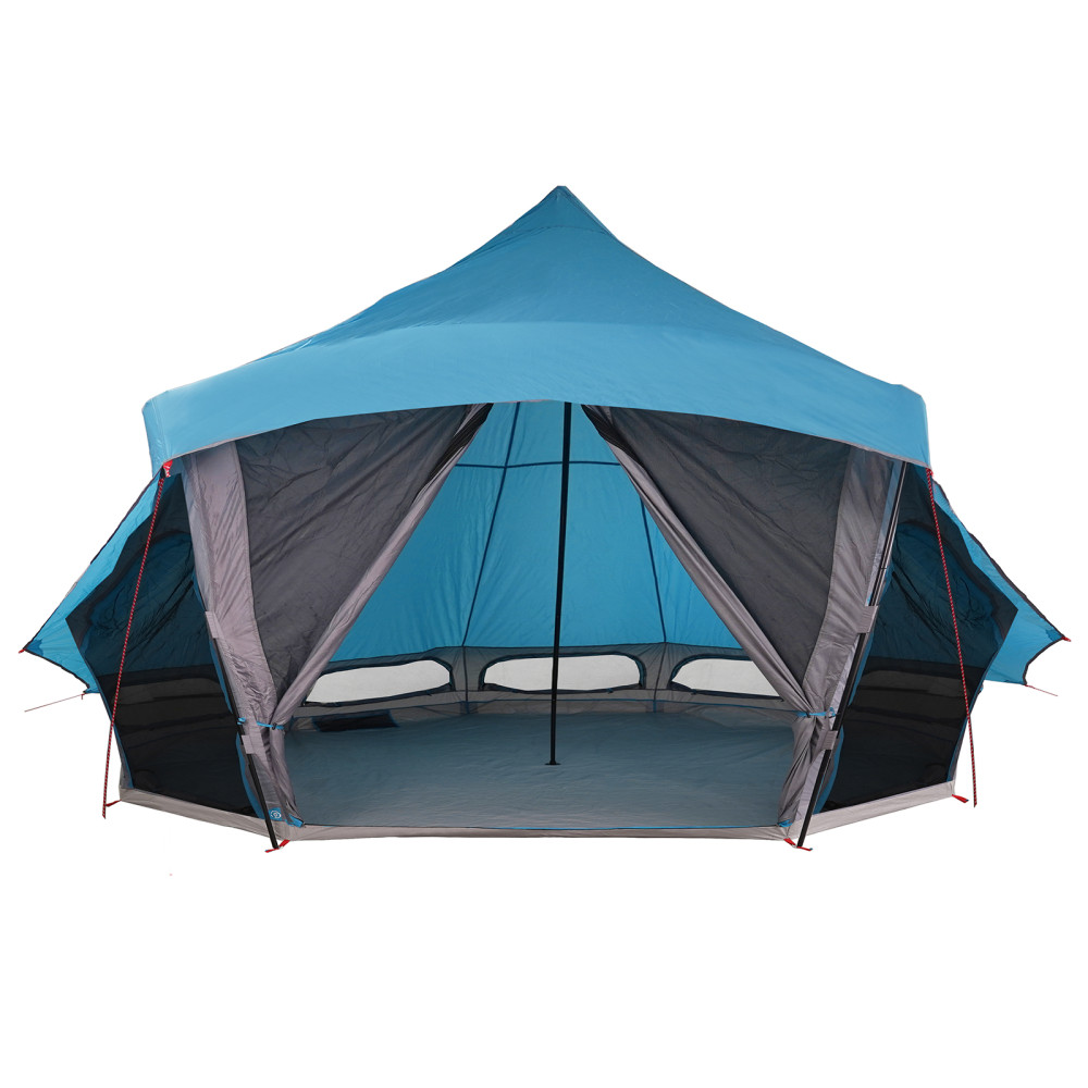 Produktbild för Tipi Tält med tak med lagring Blå 508 x 470 x 300 cm taffeta
