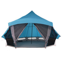 Produktbild för Tipi Tält med tak med lagring Blå 508 x 470 x 300 cm taffeta