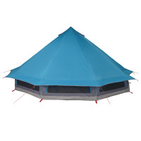 Produktbild för Tipi Tält med tak med lagring Blå 508 x 470 x 300 cm taffeta