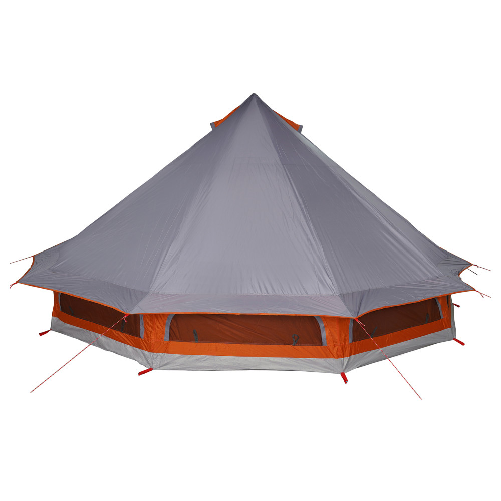 Produktbild för Tipi Tält med tak Grå och orange 508 x 470 x 300 cm taffeta