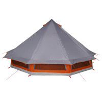 Produktbild för Tipi Tält med tak Grå och orange 508 x 470 x 300 cm taffeta