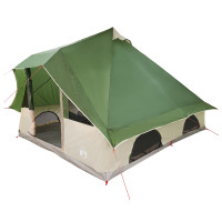Produktbild för Tipi Tält med tak med lagring Grön 358 x 296 x 258 cm taffeta