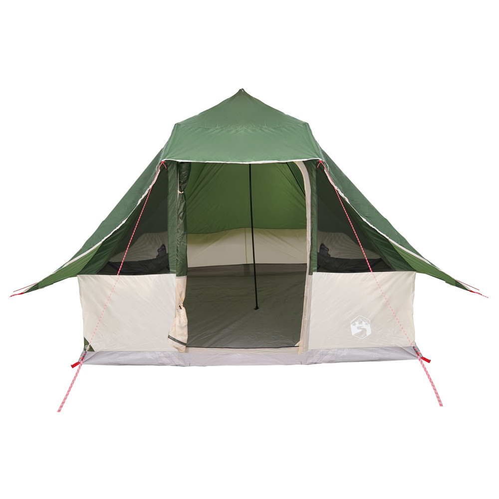 Produktbild för Tipi Tält med tak med lagring Grön 358 x 296 x 258 cm taffeta