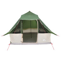 Produktbild för Tipi Tält med tak med lagring Grön 358 x 296 x 258 cm taffeta