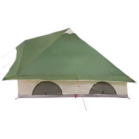 Produktbild för Tipi Tält med tak med lagring Grön 358 x 296 x 258 cm taffeta