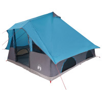 Produktbild för Tipi Tält med tak med lagring Blå 358 x 296 x 258 cm taffeta
