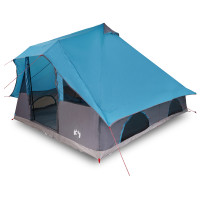 Produktbild för Tipi Tält med tak med lagring Blå 358 x 296 x 258 cm taffeta