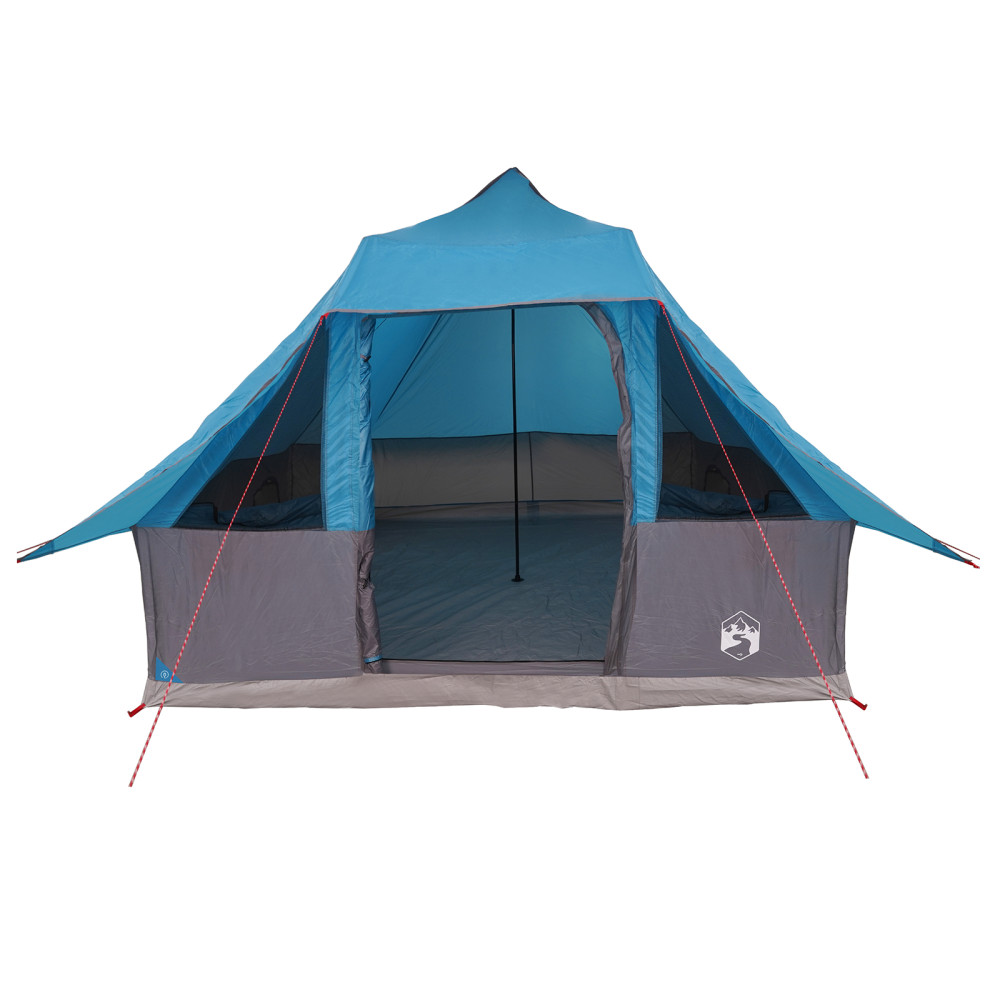 Produktbild för Tipi Tält med tak med lagring Blå 358 x 296 x 258 cm taffeta