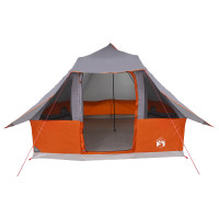 Produktbild för Tipi Tält med tak Grå och orange 358 x 296 x 258 cm taffeta