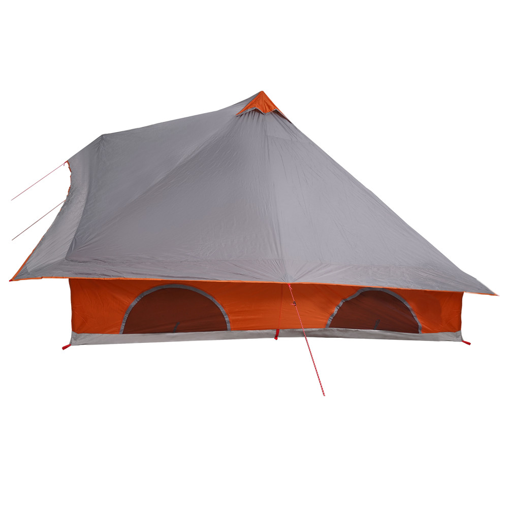 Produktbild för Tipi Tält med tak Grå och orange 358 x 296 x 258 cm taffeta