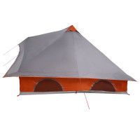 Produktbild för Tipi Tält med tak Grå och orange 358 x 296 x 258 cm taffeta