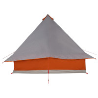 Produktbild för Tipi Tält med tak Grå och orange 358 x 296 x 258 cm taffeta