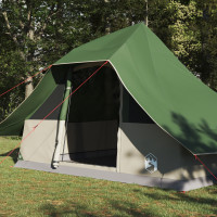 Produktbild för Tipi Tält med tak med lagring Grön 364 x 281 x 257 cm taffeta