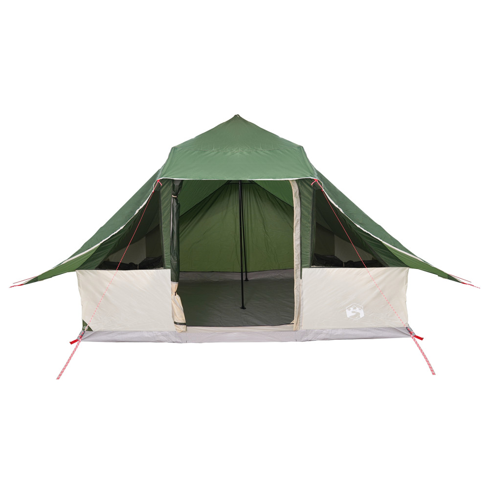Produktbild för Tipi Tält med tak med lagring Grön 364 x 281 x 257 cm taffeta