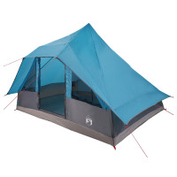 Produktbild för Tipi Tält med tak med lagring Blå 364 x 281 x 257 cm taffeta