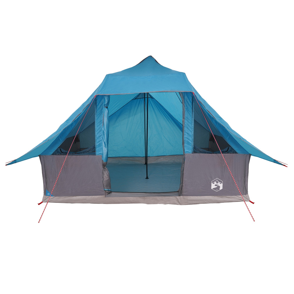 Produktbild för Tipi Tält med tak med lagring Blå 364 x 281 x 257 cm taffeta