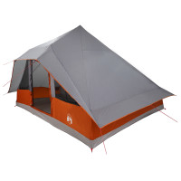 Produktbild för Tipi Tält med tak Grå och orange 364 x 281 x 257 cm taffeta