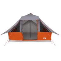 Produktbild för Tipi Tält med tak Grå och orange 364 x 281 x 257 cm taffeta