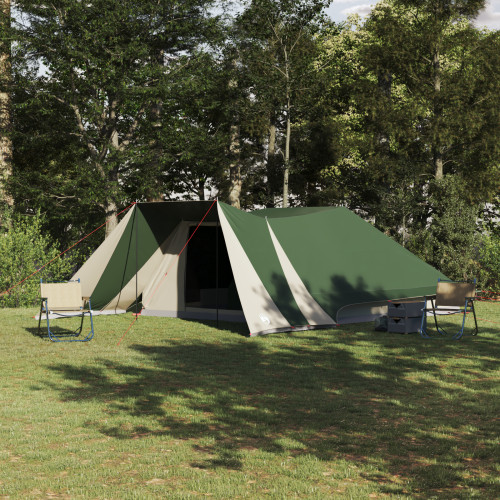 vidaXL Tipi Tält med tak med lagring Grön 660 x 456 x 200 cm taffeta