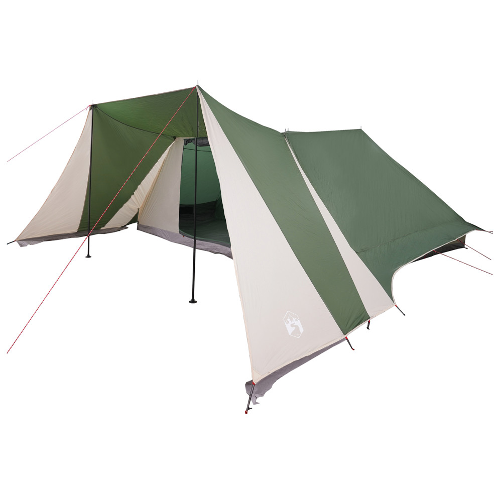 Produktbild för Tipi Tält med tak med lagring Grön 660 x 456 x 200 cm taffeta