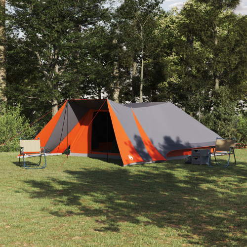 vidaXL Tipi Tält med tak Grå och orange 660 x 456 x 200 cm taffeta