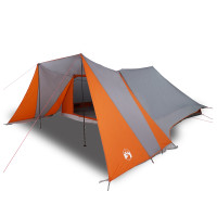 Produktbild för Tipi Tält med tak Grå och orange 660 x 456 x 200 cm taffeta