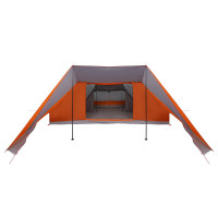 Produktbild för Tipi Tält med tak Grå och orange 660 x 456 x 200 cm taffeta