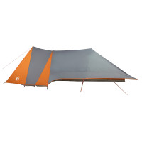 Produktbild för Tipi Tält med tak Grå och orange 660 x 456 x 200 cm taffeta