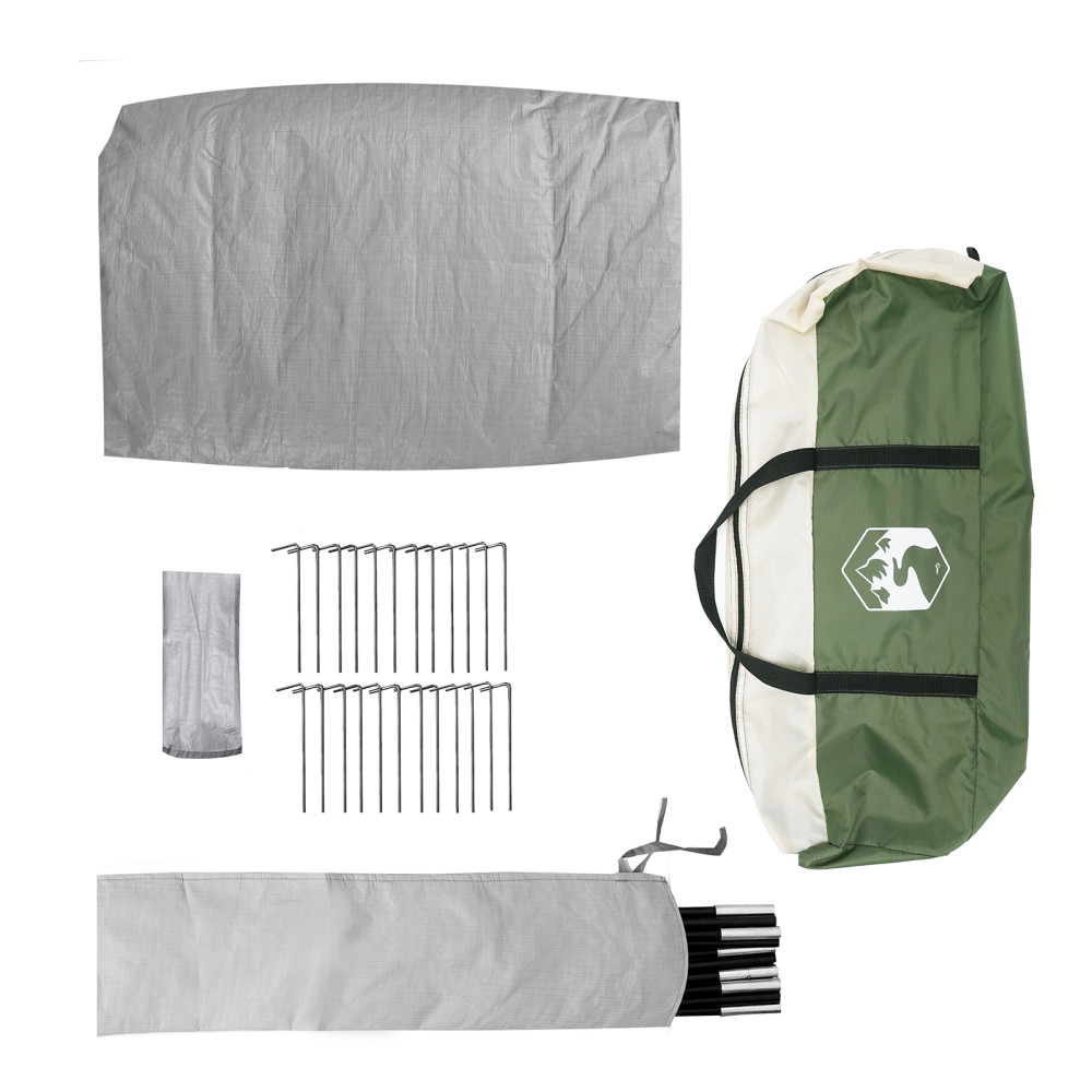 Produktbild för Tipi Tält med tak med lagring Grön 400 x 346 x 250 cm taffeta