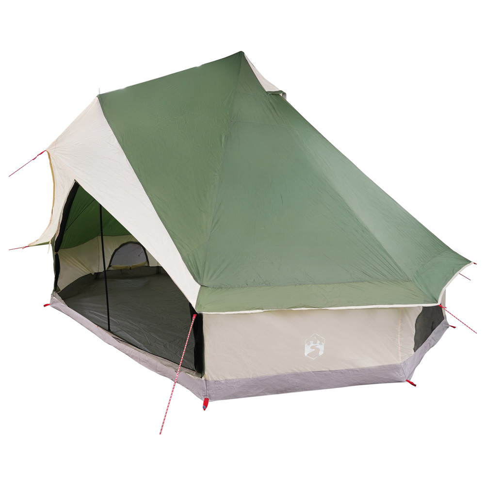 Produktbild för Tipi Tält med tak med lagring Grön 400 x 346 x 250 cm taffeta