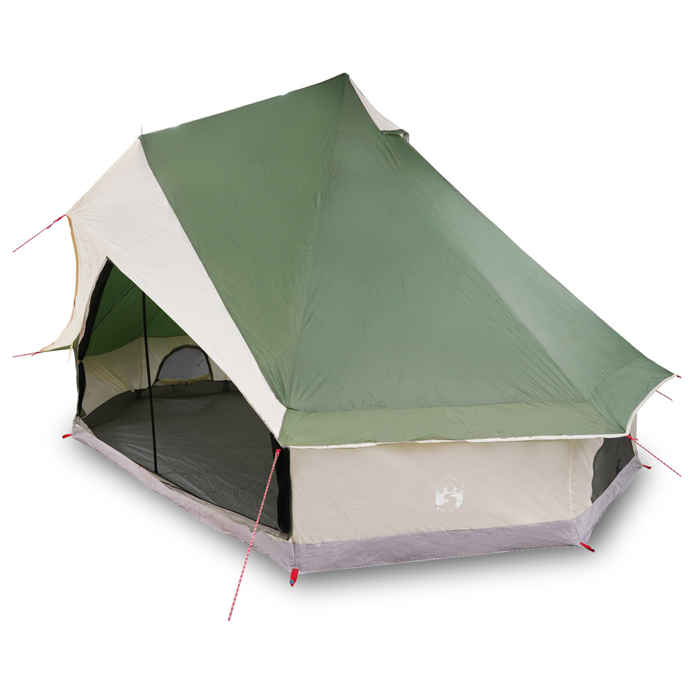 Produktbild för Tipi Tält med tak med lagring Grön 400 x 346 x 250 cm taffeta