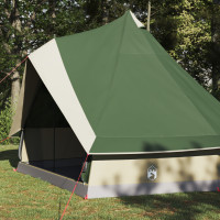 Produktbild för Tipi Tält med tak med lagring Grön 400 x 346 x 250 cm taffeta