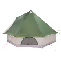 Produktbild för Tipi Tält med tak med lagring Grön 400 x 346 x 250 cm taffeta