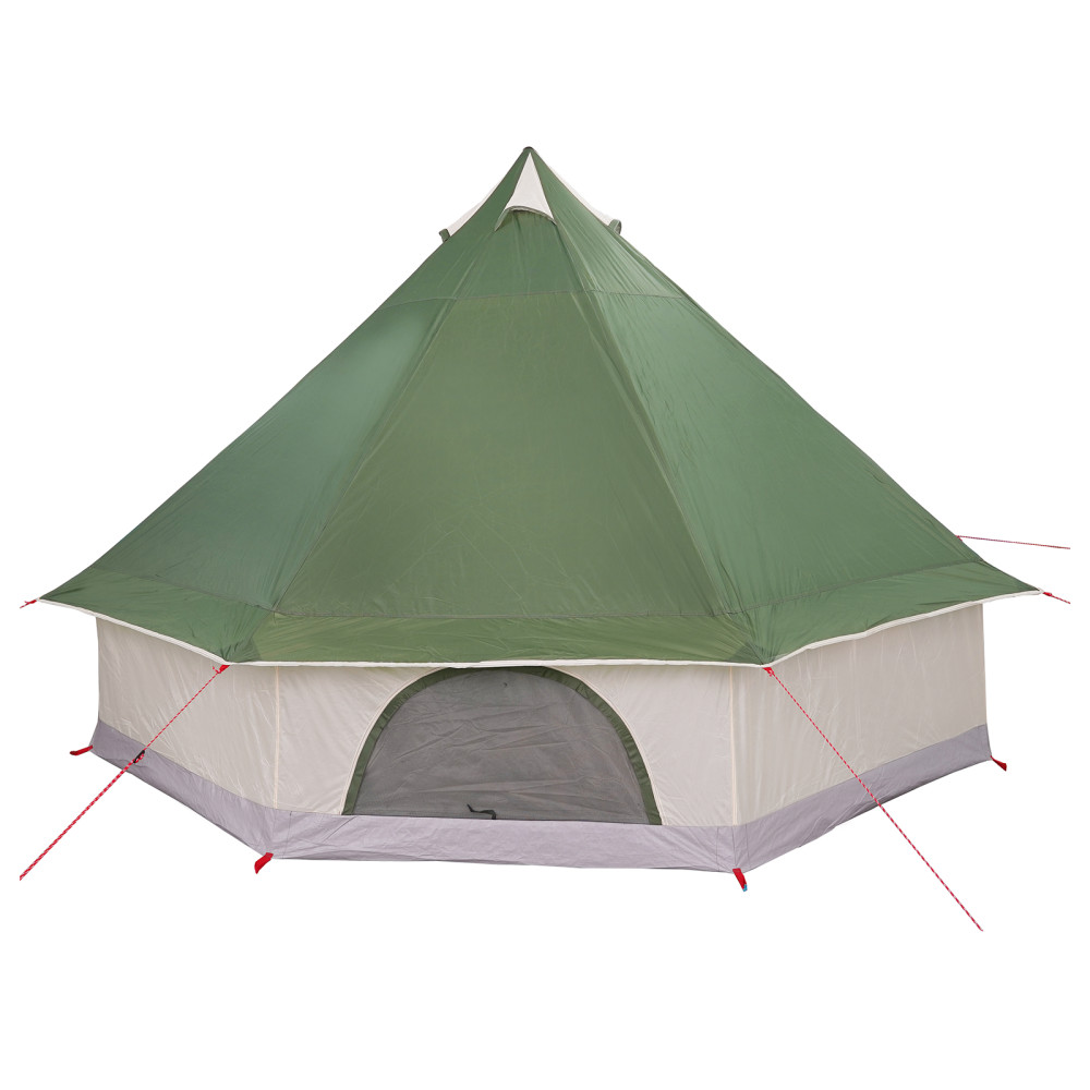 Produktbild för Tipi Tält med tak med lagring Grön 400 x 346 x 250 cm taffeta