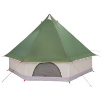 Produktbild för Tipi Tält med tak med lagring Grön 400 x 346 x 250 cm taffeta