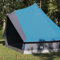 Produktbild för Tipi Tält med tak med lagring Blå 400 x 346 x 250 cm taffeta